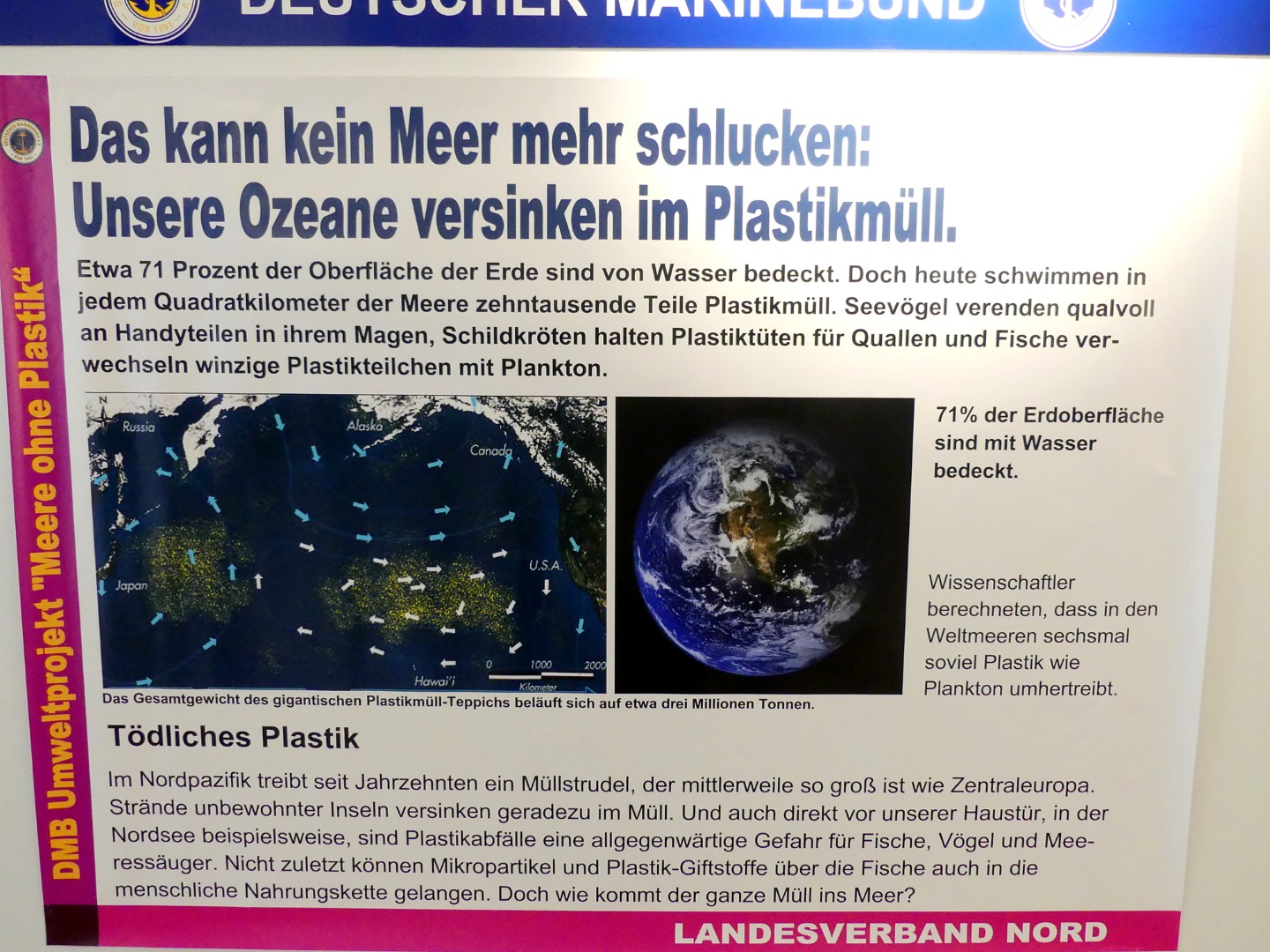 04 Plakat Ozean versinken im Plastikmüll
