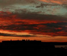 09 Sonnenuntergang am Dienstag auf meinem Balkon