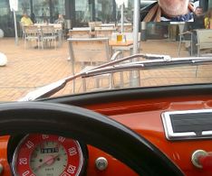 Selfie im Fiat 500, was für ein Spaß..... nur das Aussteigen.. puuuh..