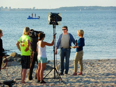 NDR TV-Team am Strand