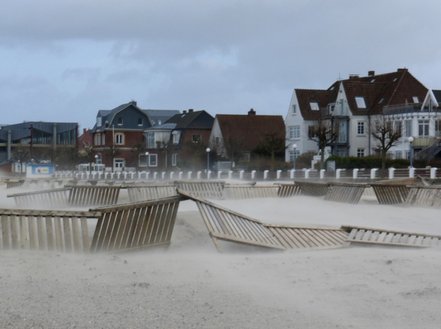 Sturm am Strand