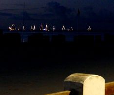 21 Lichterkorso vor Laboe in der Nacht