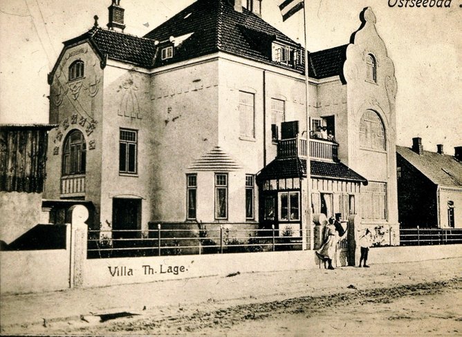Villa Lage in der Strandstrasse um 1910